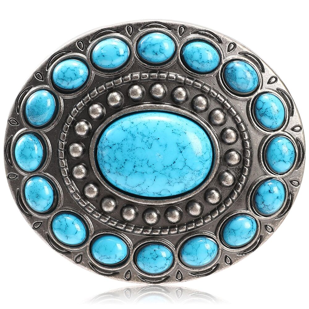 2755 Western Cowboy Belt Buckles Vintage Bohemian Turquoise Belt Buckle